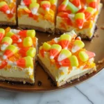 Candy Corn Cheesecake Bars