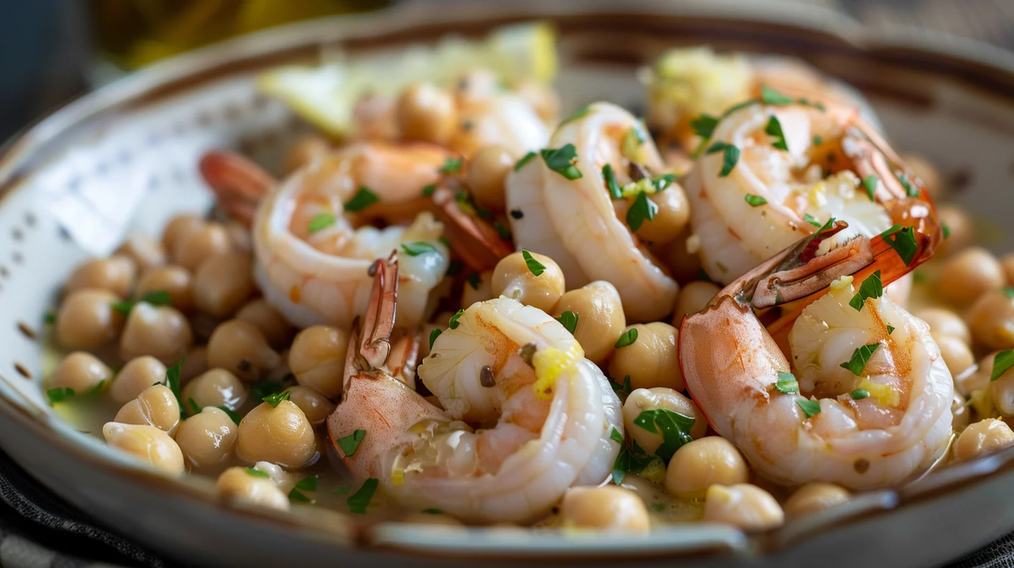 Chickpeas with Shrimp