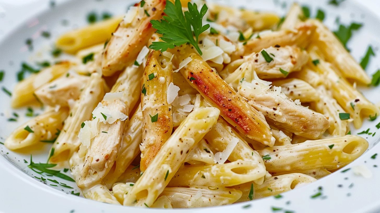 Creamy Garlic Parmesan Chicken Pasta Salad