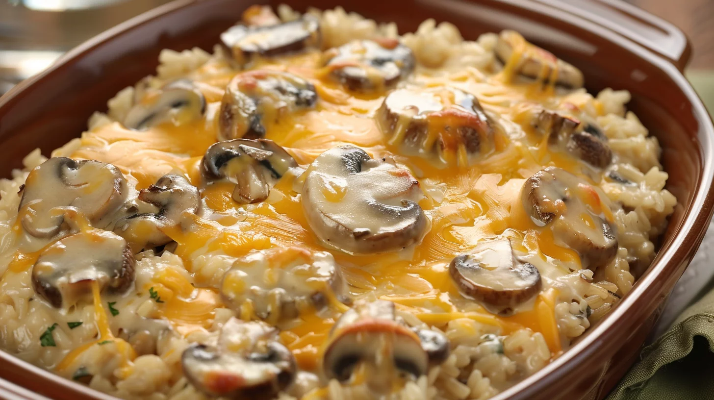 Creamy Mushroom & Rice Casserole