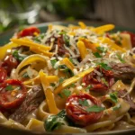 Creamy Tuscan Beef Pasta