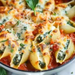Easy Spinach and Ricotta Stuffed Shells