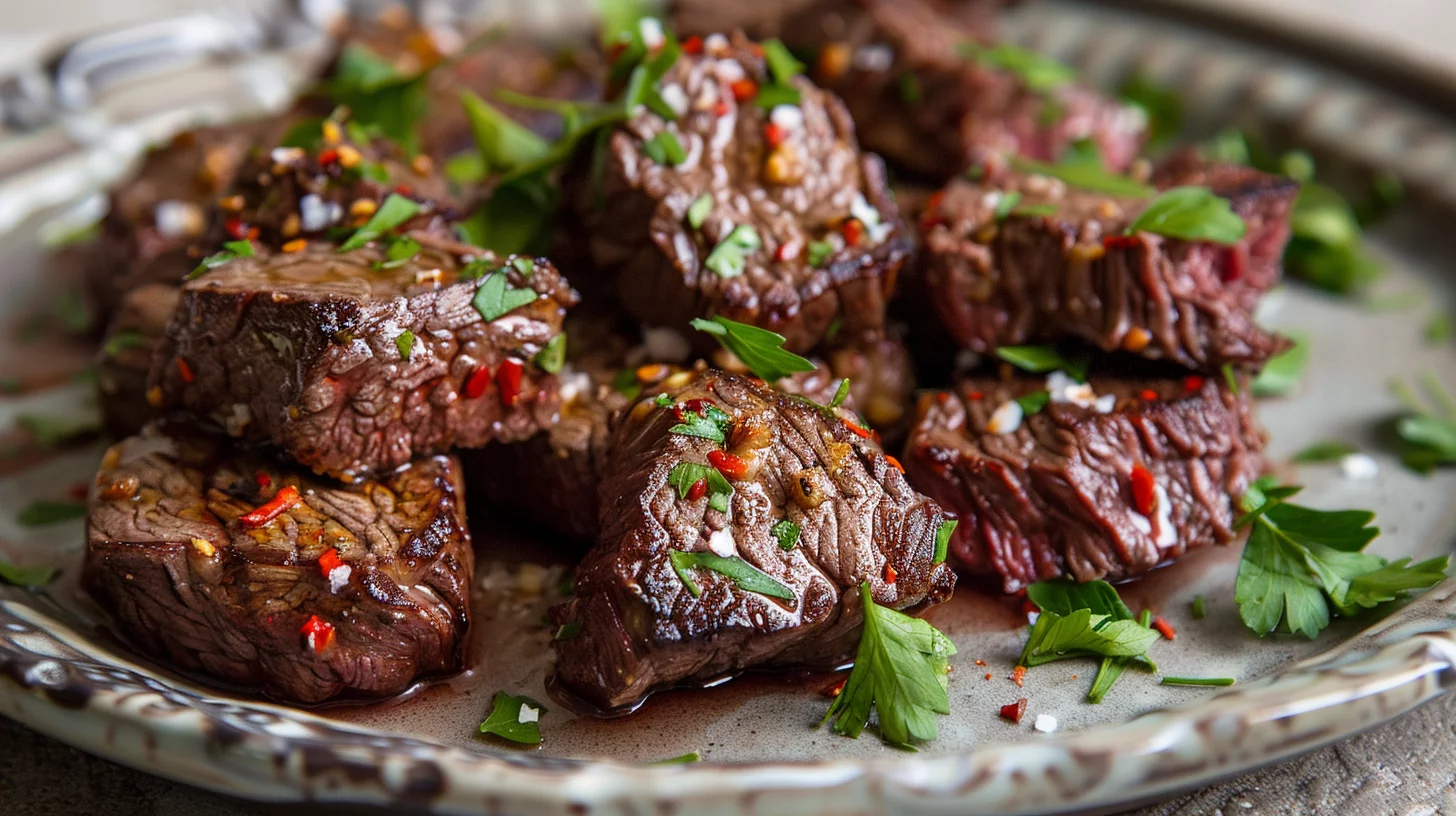 Garlic Butter Steak Bites Skillet