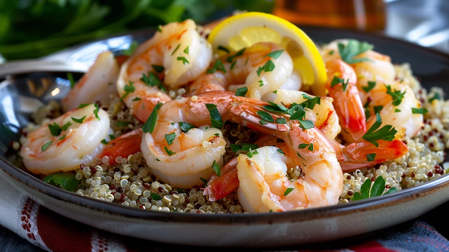 Garlic Shrimp & Quinoa Skillet