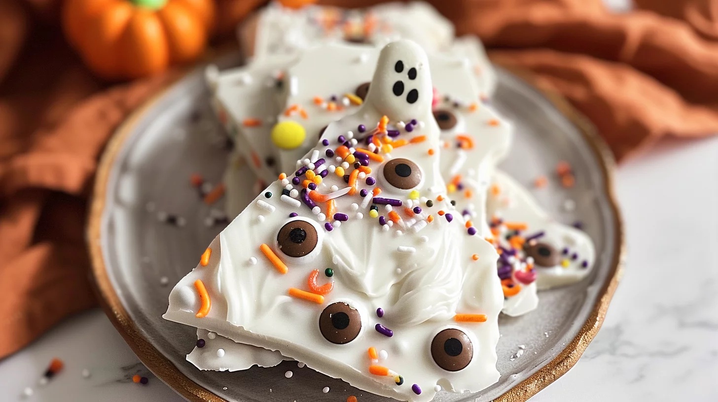 Ghostly White Chocolate Bark