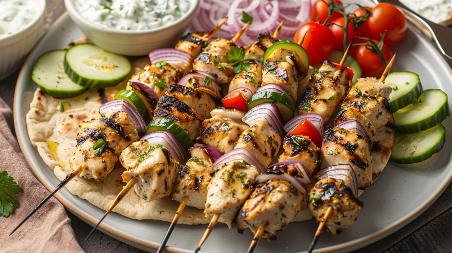 Grilled Chicken Souvlaki Skewers