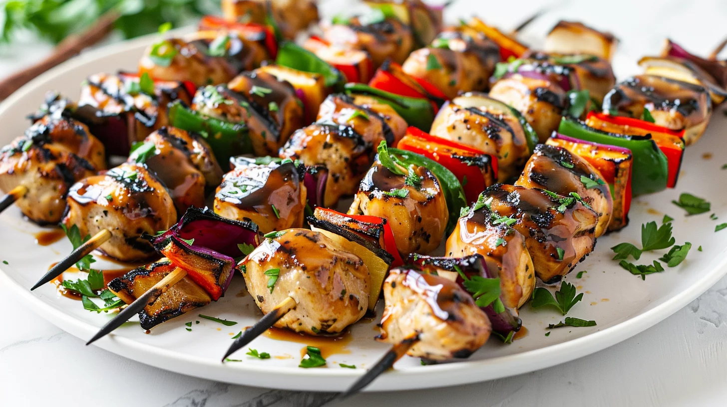 Grilled Chicken Veggie Skewers