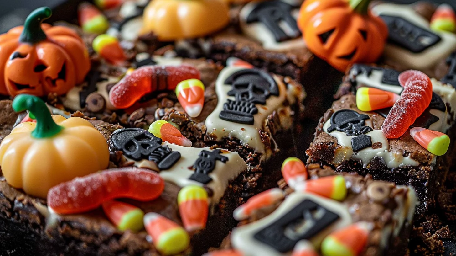 Haunted Graveyard Brownie Bars