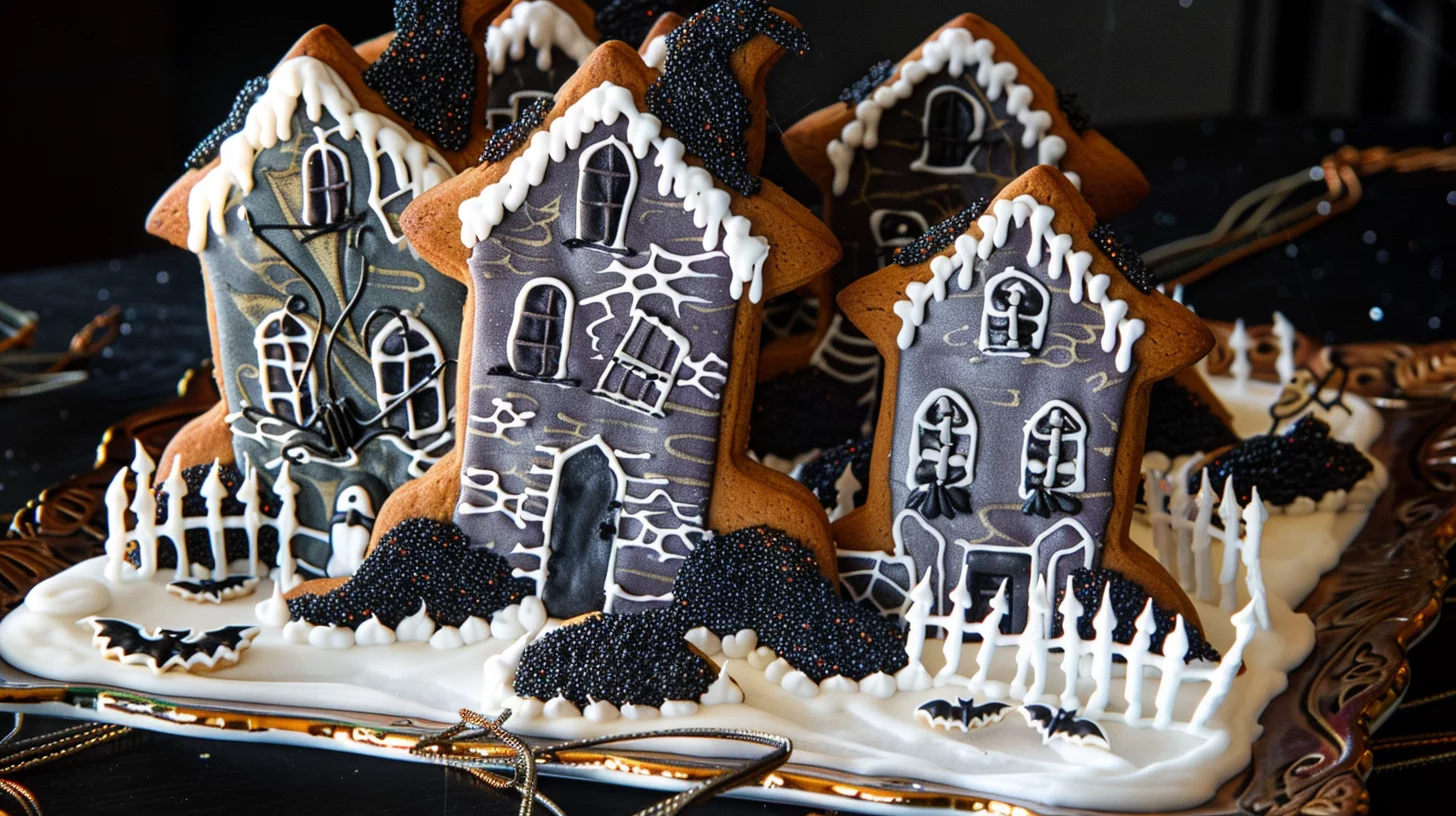 Haunted House Gingerbread Cookies