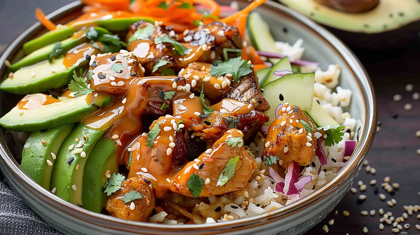 Healthy Bang Bang Chicken Bowl