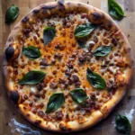 Homemade Margherita Pizza with Basil