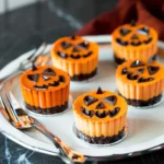 Jack O' Lantern Cheesecake Bites