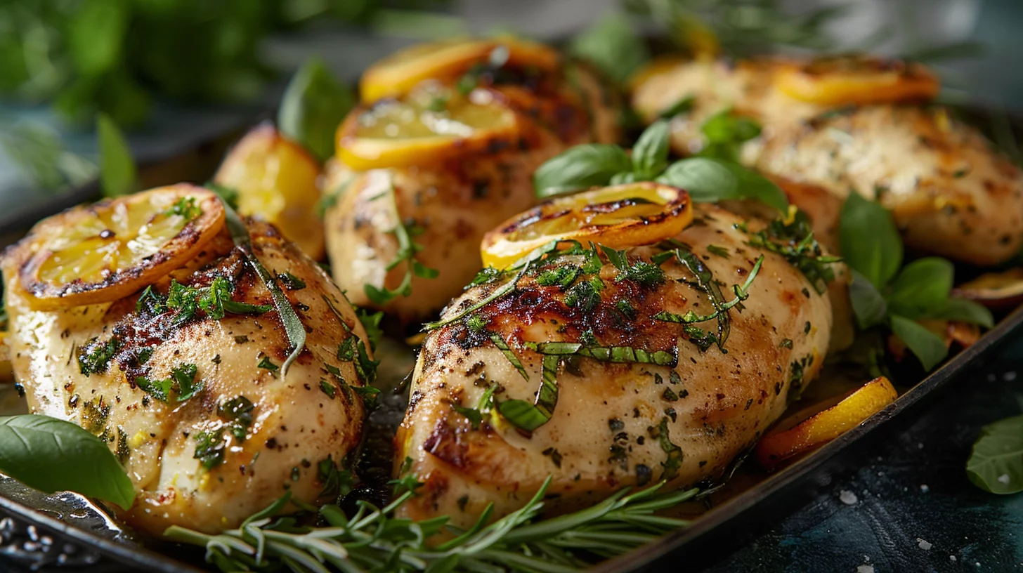 Lemon Herb Roasted Chicken Breasts