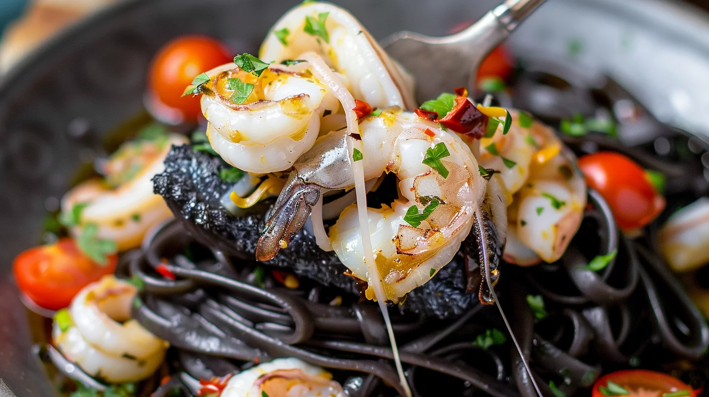 Mediterranean Baked Fish With Squid Ink