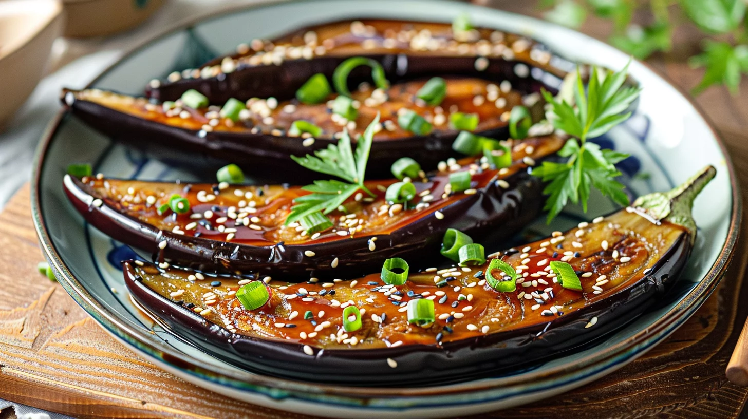 Miso Glazed Eggplants