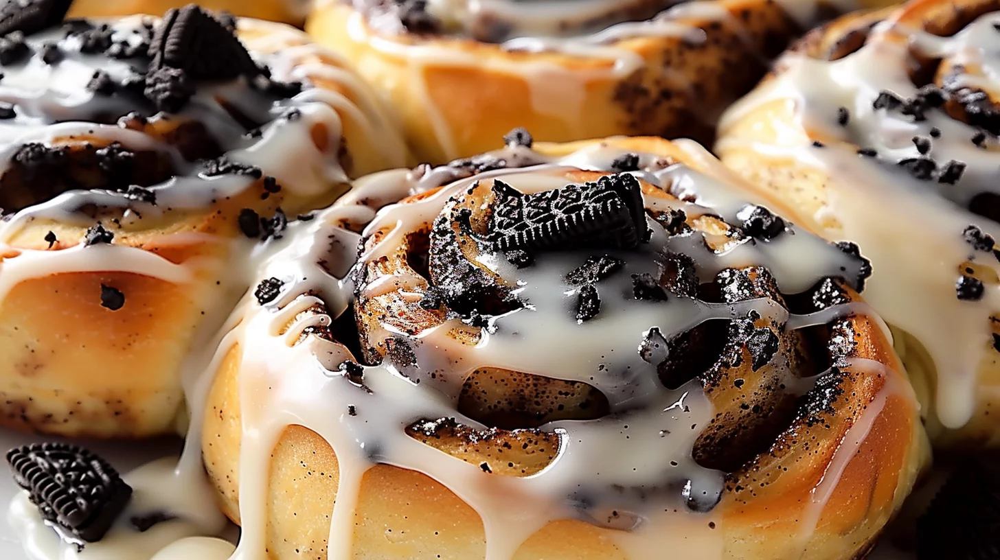 Oreo Stuffed Cinnamon Rolls