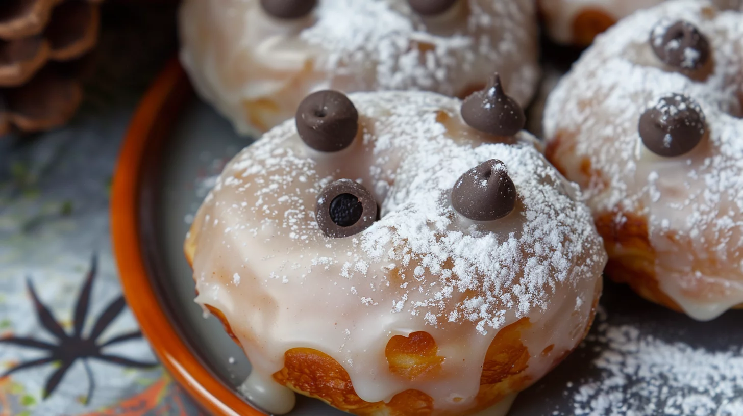 Pumpkin Spice Ghost Donuts