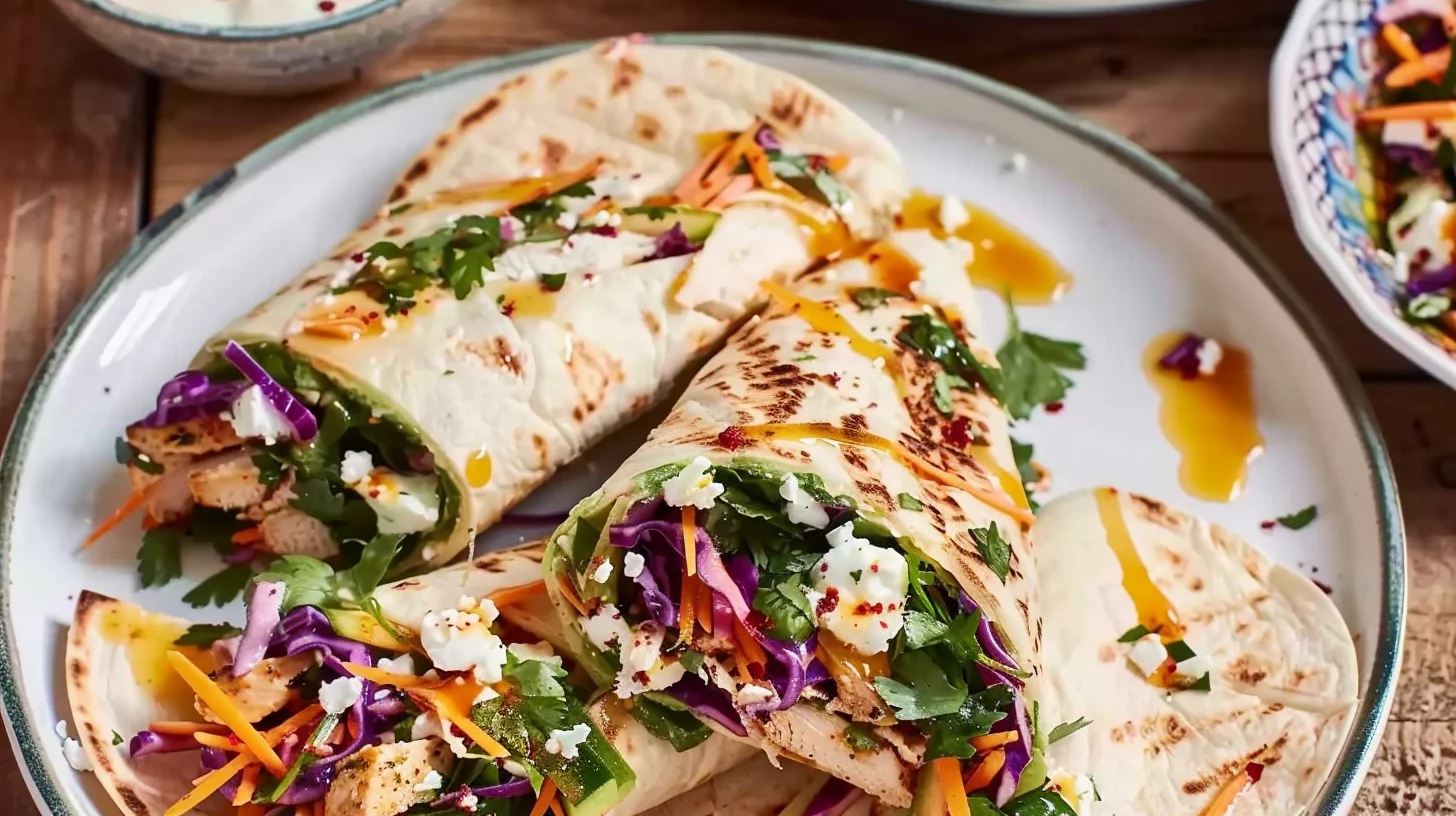 Rainbow Salad Wraps