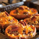 Roasted Stuffed Sweet Potatoes