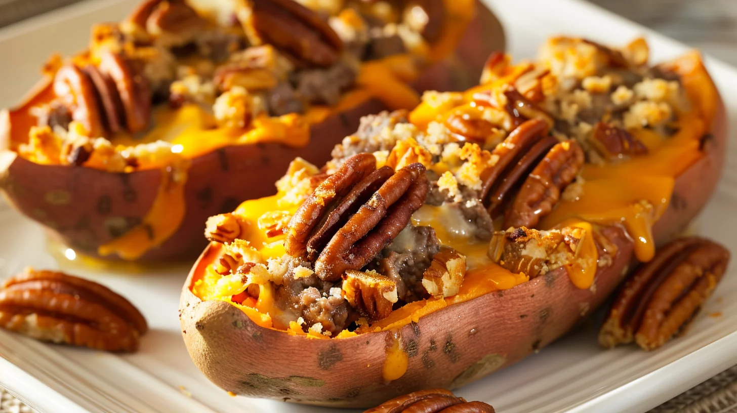 Roasted Stuffed Sweet Potatoes