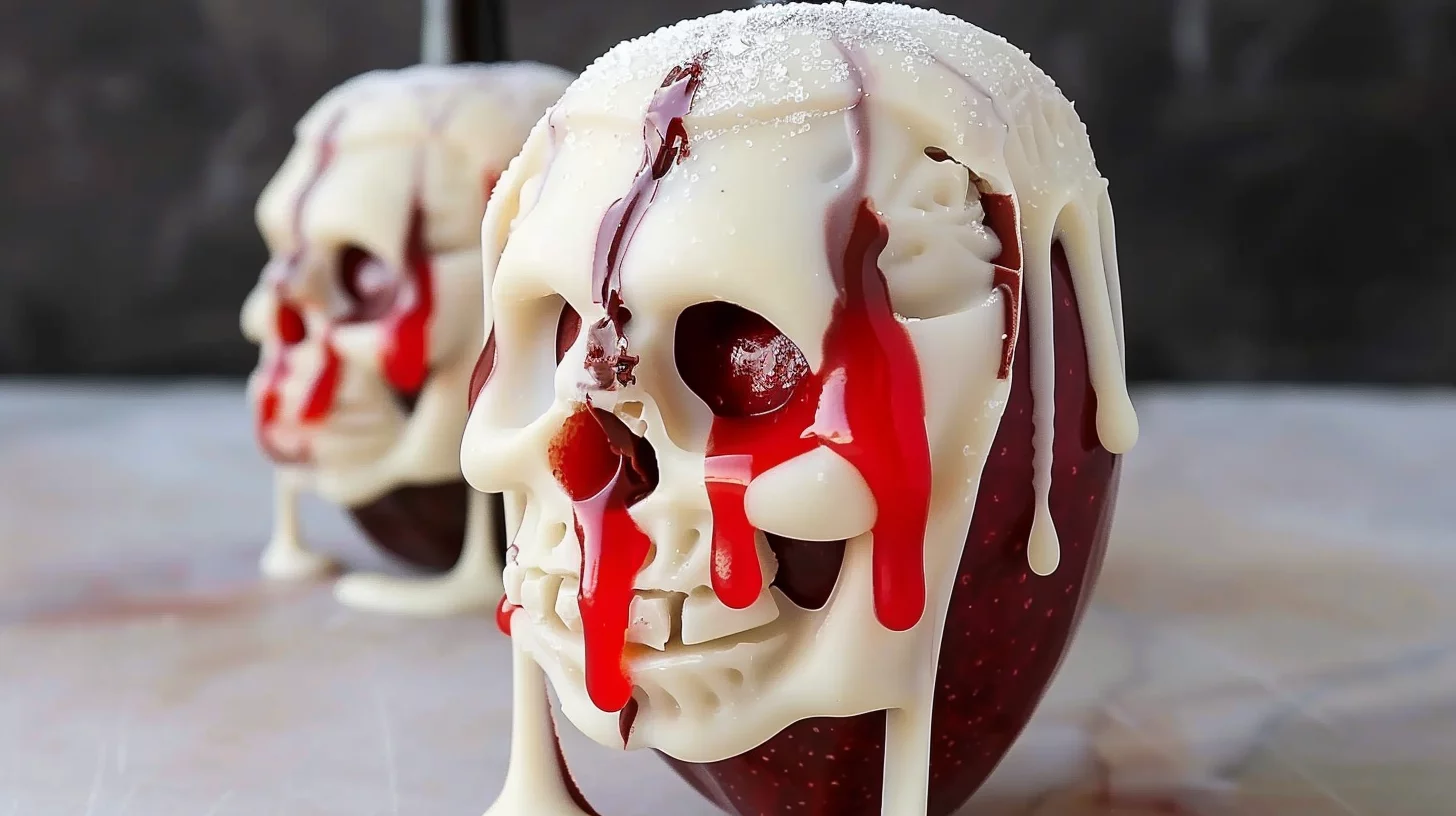 Scary Skull Candy Apples