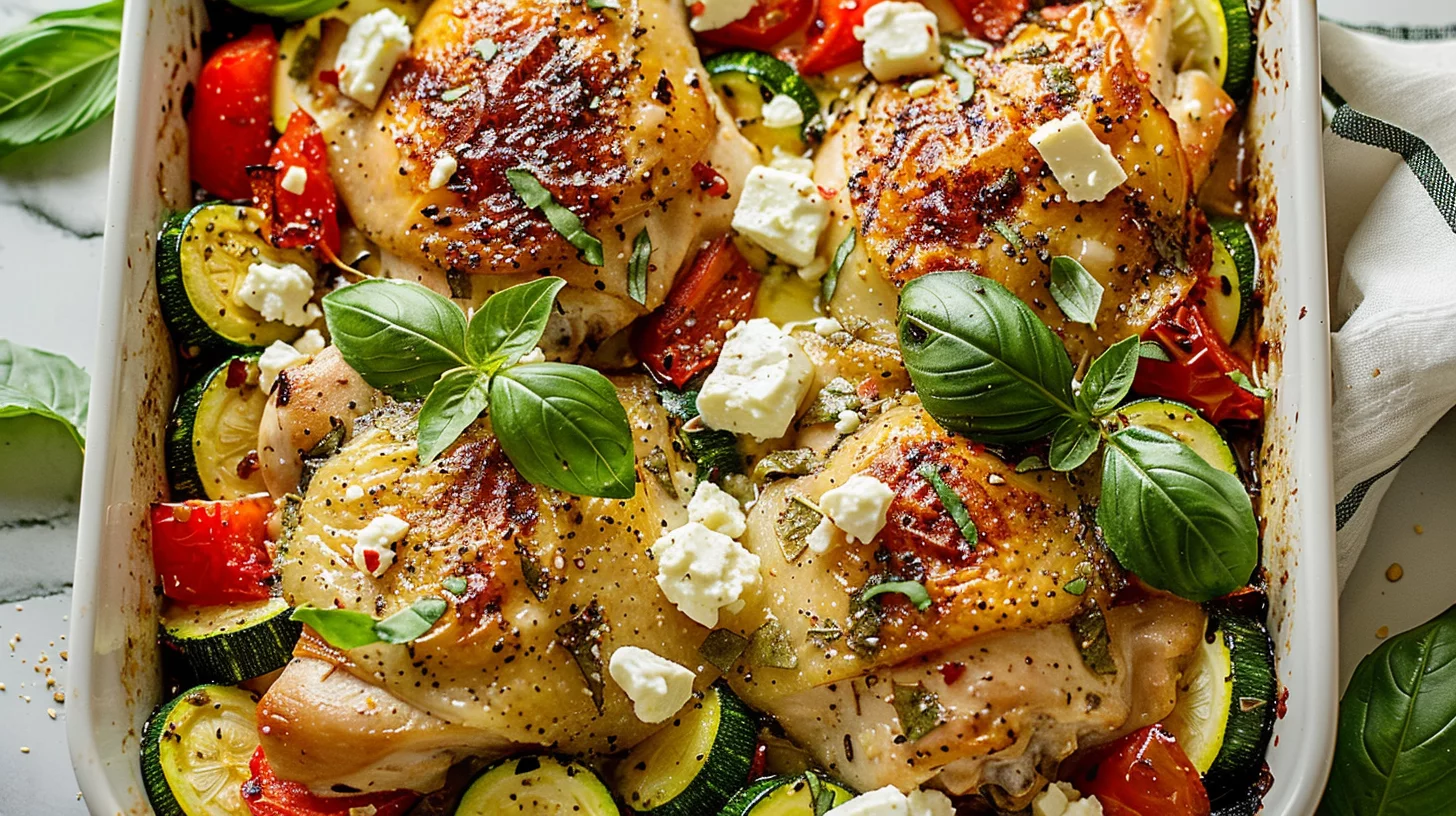 Sheet Pan Mediterranean Chicken and Zucchini