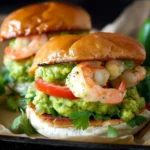 Shrimp Burgers With Cilantro and Guacamole