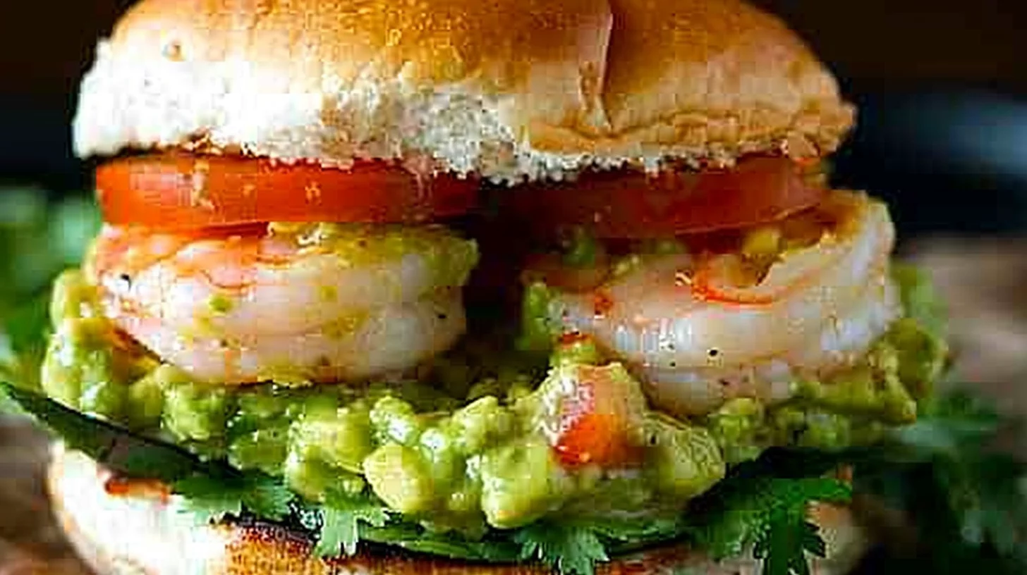 Shrimp Burgers With Cilantro and Guacamole