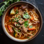 Spicy Chicken Noodle Soup Bowl