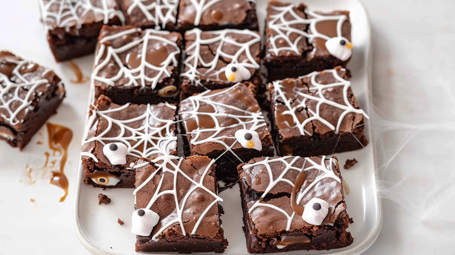 Spider Web Brownies