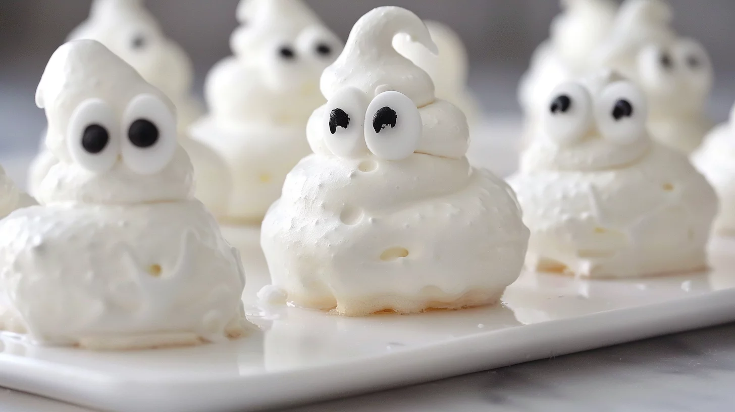 Spooky Ghost Meringues
