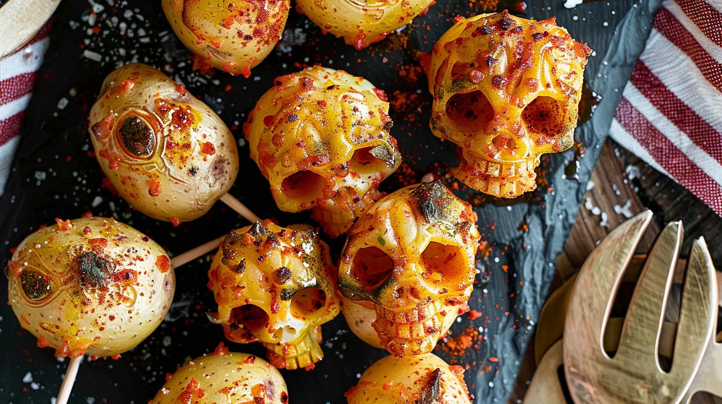 Spooky Halloween Skull Potatoes