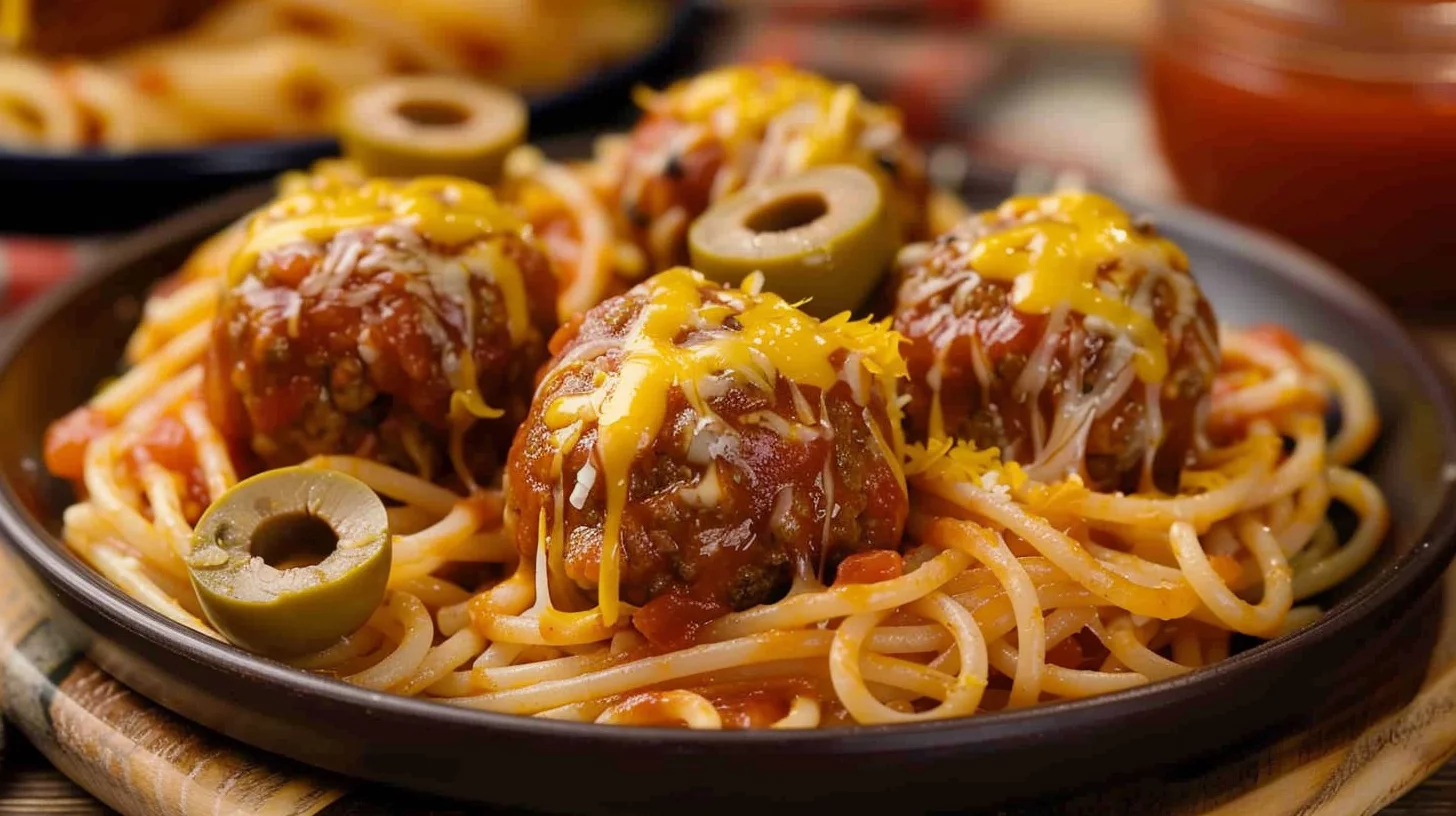 Spooky Spaghetti and Cheesy Monster Meatballs