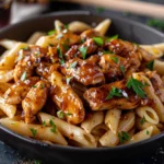 Sticky Garlic Honey Chicken Penne