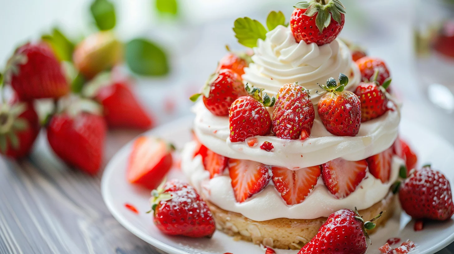 Strawberry Shortcake with Whipped Cream