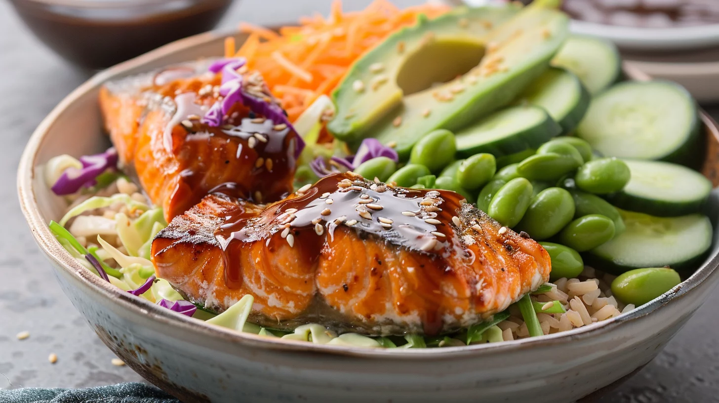 Teriyaki Salmon Power Bowls