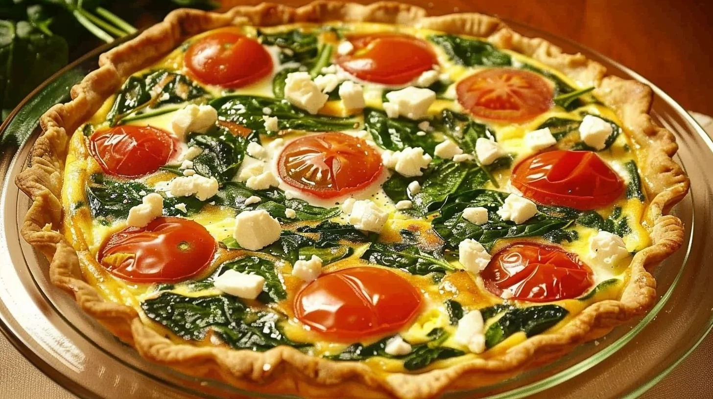 Tomato Spinach Quiche