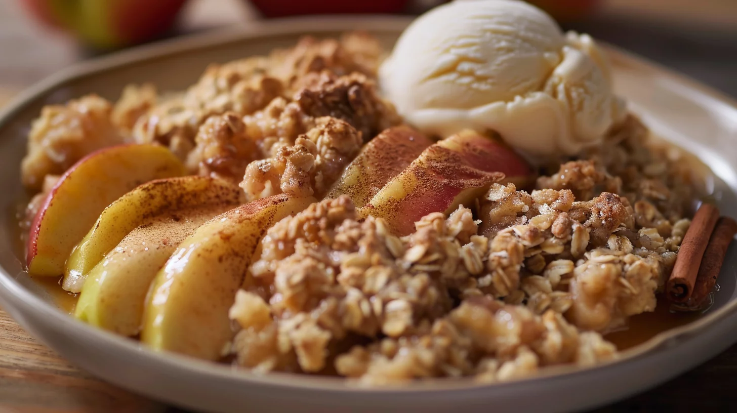 Warm Apple Crisp Dessert
