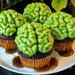 Zombie Brain Cupcakes
