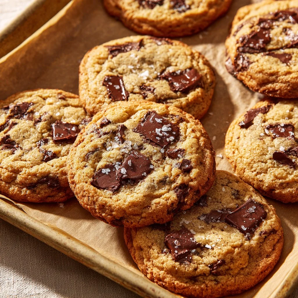 Delicious homemade chocolate chip cookies fresh out of the oven