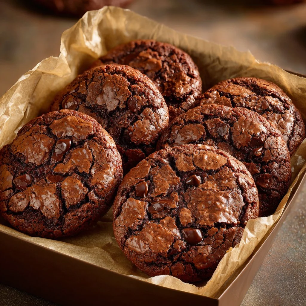 Delicious cookies made from brownie mix, perfect for chocolate lovers.