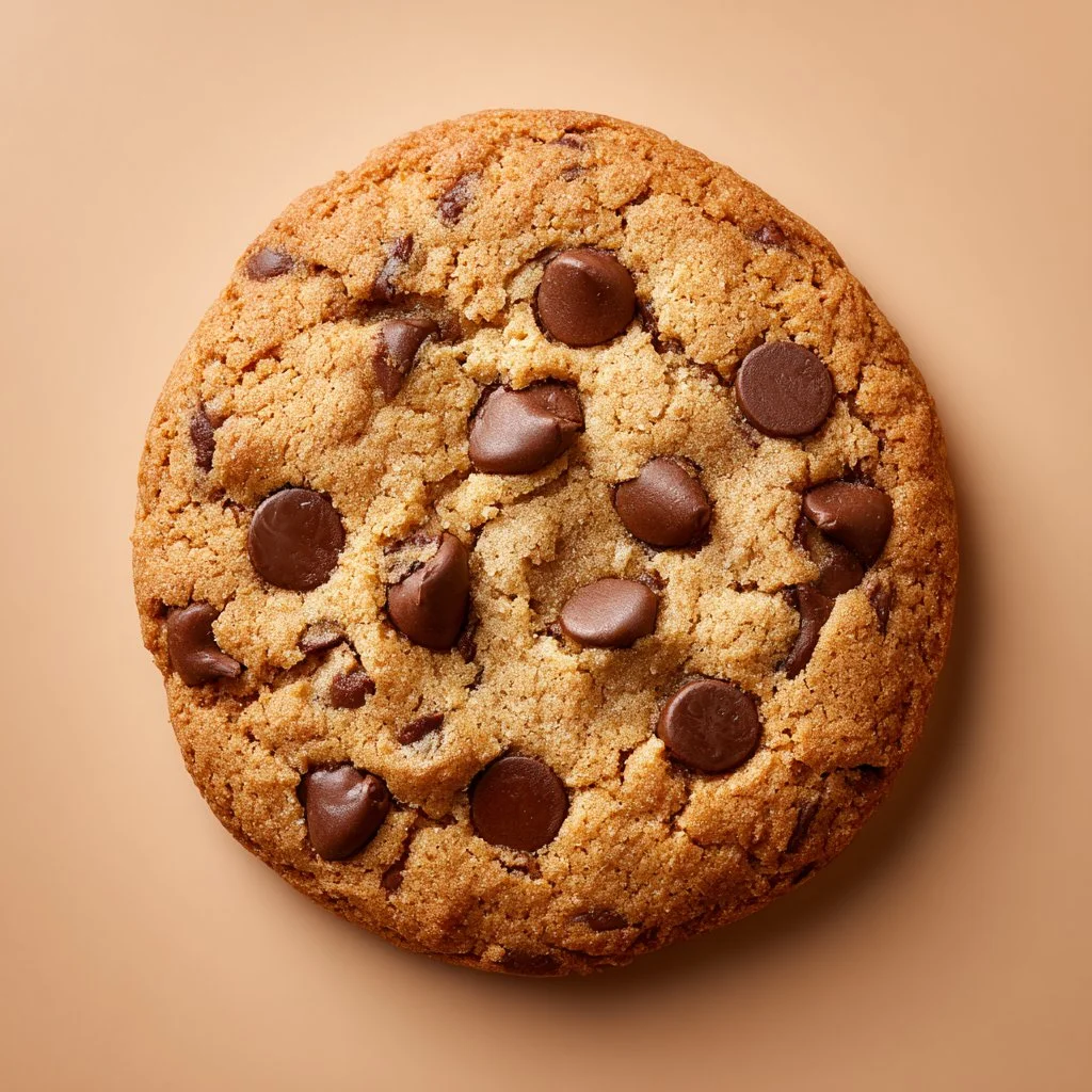 Crispy chocolate chip cookies fresh out of the oven, golden and delicious.