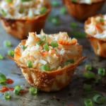 Crispy Crab Rangoon Cups