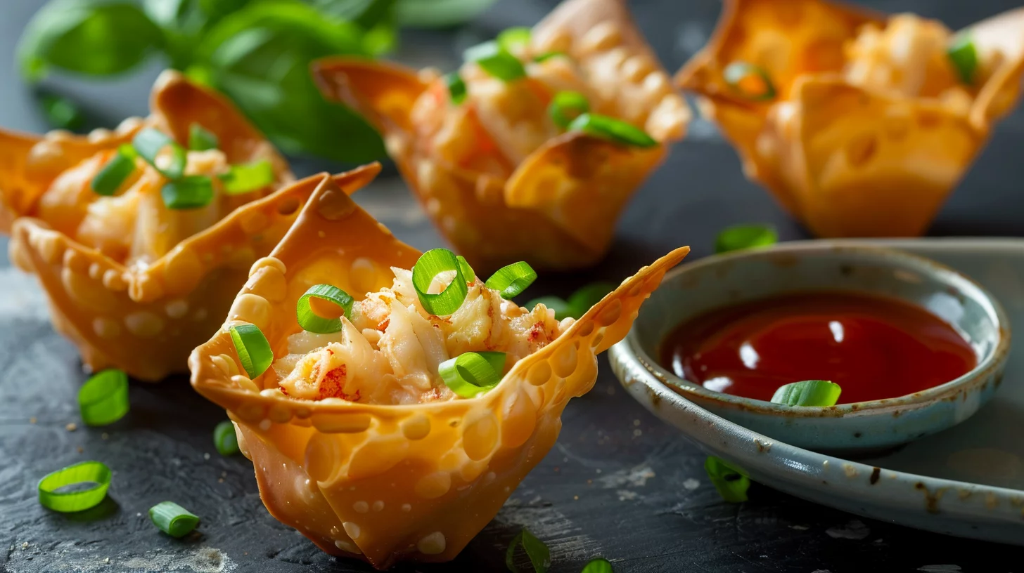 Crispy Crab Rangoon Cups