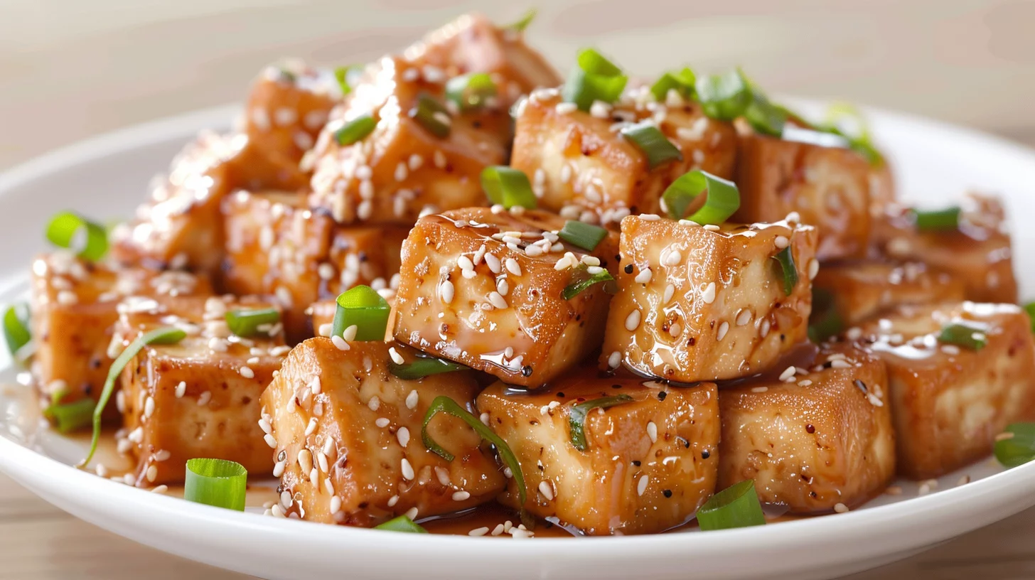 Crispy Honey Garlic Tofu
