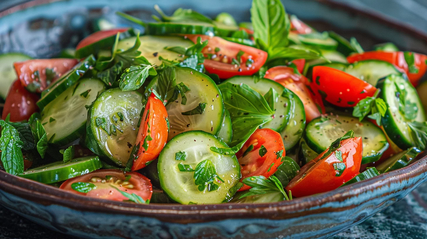 Cucumber Tomato Salad with Herbs