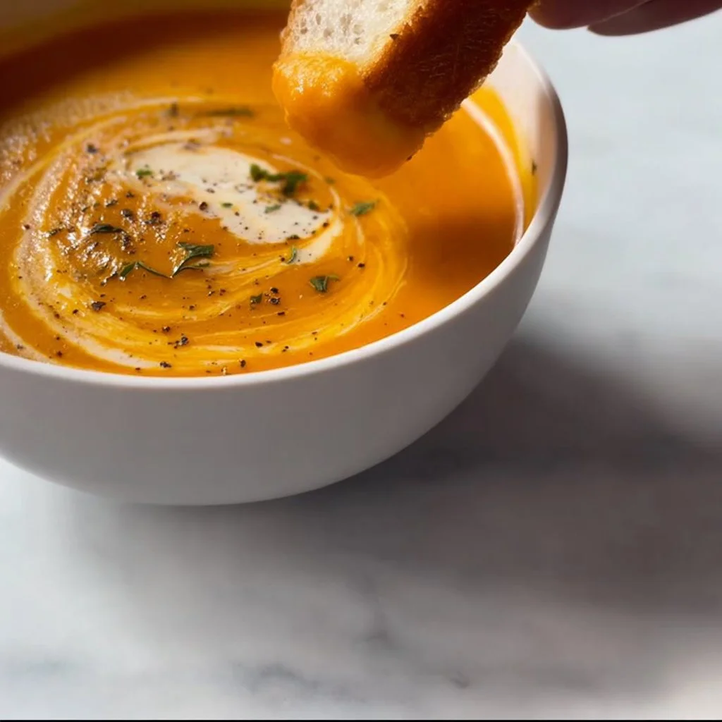 Bowl of delicious homemade soup recipe featuring fresh ingredients