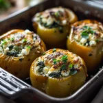 Feta Spinach Stuffed Peppers