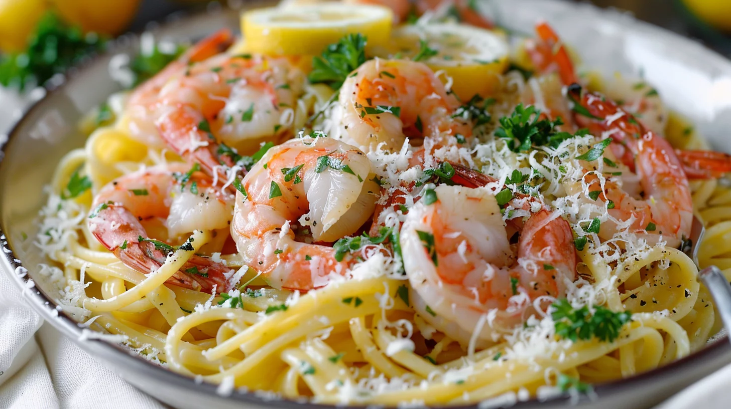 Garlic Lemon Shrimp Pasta