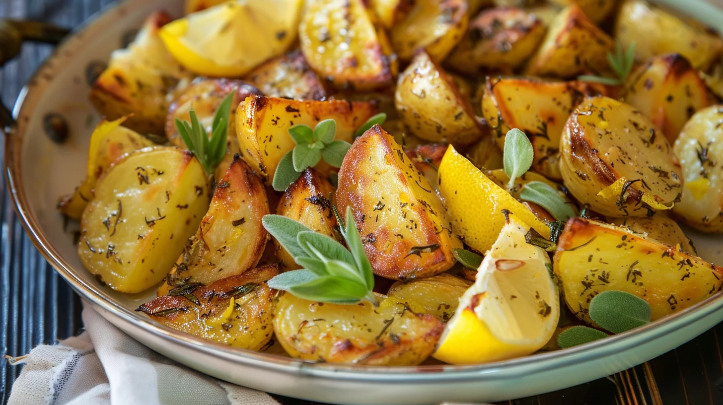 Lemon Garlic Roasted Potatoes
